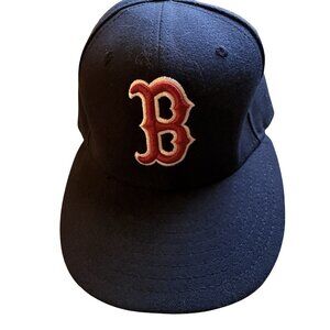 New Era 59fifty Boston Red Sox Baseball Hat Size 7 Vintage Official On-Field Cap